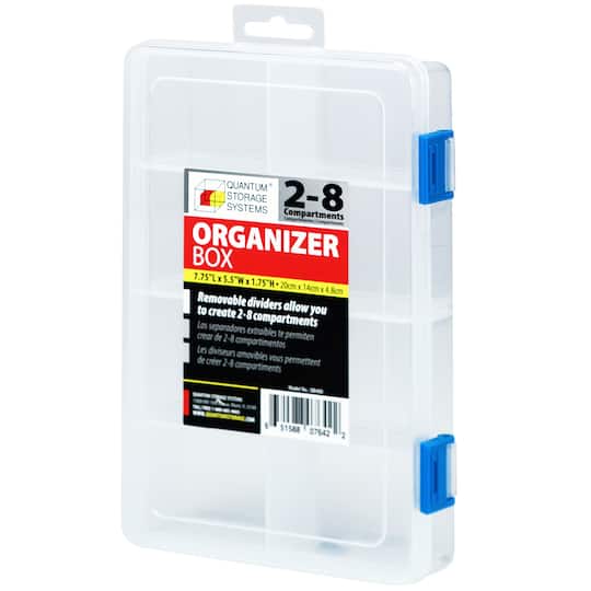 Quantum Storage Systems&#xAE; Clear 2-8 Compartment Storage Boxes